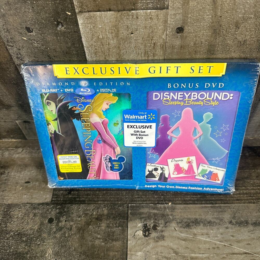 Disney Sleeping Beauty Diamond Edition Blu-Ray DVD Digital Exclusive GiftSet New